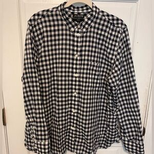 J. crew navy check blouse, size 18.